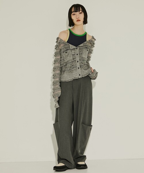 【layerd tank Knit】　アカネウツノミヤ AKANE UTSUNOMIYA(アカネウツノミヤ)】 LAYERED KNIT｜PARIGOT ONLINE