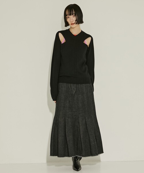 AKANE UTSUNOMIYA(アカネウツノミヤ)の「【AKANE UTSUNOMIYA/アカネウツノミヤ】WAO-FCT59-2012/リンガーキャミ/秋服(タンクトップ・レディース・ブラウン/ネイビー・36)」の18枚目の写真