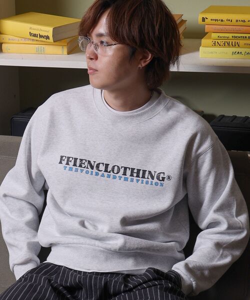 FFEIN(フェイン)の「【FFEIN(フェイン)】ヘビーウエイトスケッチロゴスウェット / 裏起毛 スウェット カジュアル ストリート(スウェット・メンズ・アッシュグレー/ワイン/ブラック/ネイビー・MEDIUM/SMALL/LARGE)」の2枚目の写真