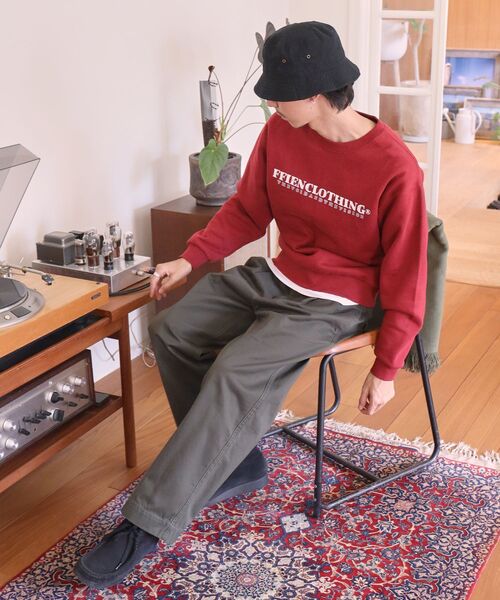 FFEIN(フェイン)の「【FFEIN(フェイン)】ヘビーウエイトスケッチロゴスウェット / 裏起毛 スウェット カジュアル ストリート(スウェット・メンズ・アッシュグレー/ワイン/ブラック/ネイビー・MEDIUM/SMALL/LARGE)」の5枚目の写真