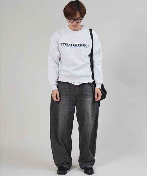FFEIN(フェイン)の「【FFEIN(フェイン)】ヘビーウエイトスケッチロゴスウェット / 裏起毛 スウェット カジュアル ストリート(スウェット・メンズ・アッシュグレー/ワイン/ブラック/ネイビー・MEDIUM/SMALL/LARGE)」の17枚目の写真