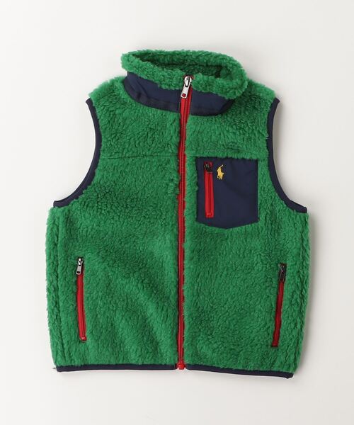 POLO RALPH LAUREN CHILDRENSWEAR(ポロ ラルフ ローレン チルドレンズウェア)の「テディ フリース ハイブリッド ベスト(その他アウター・キッズ・グリーン・4/5/6/7)」の4枚目の写真