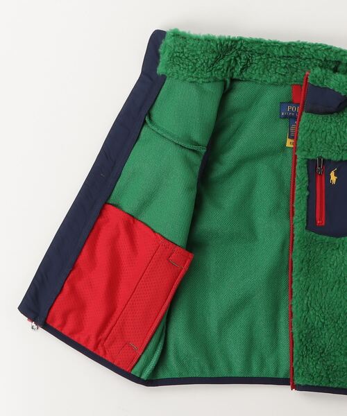 POLO RALPH LAUREN CHILDRENSWEAR(ポロ ラルフ ローレン チルドレンズウェア)の「テディ フリース ハイブリッド ベスト(その他アウター・キッズ・グリーン・4/5/6/7)」の2枚目の写真