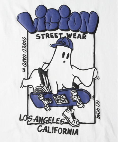 Right-on(ライトオン)の「【店舗で売れてます】【VISION STREET WEAR】ゴーストプリントTシャツ(Tシャツ/カットソー・メンズ・ブラック/グレー/ホワイト・L/XL/M)」の21枚目の写真
