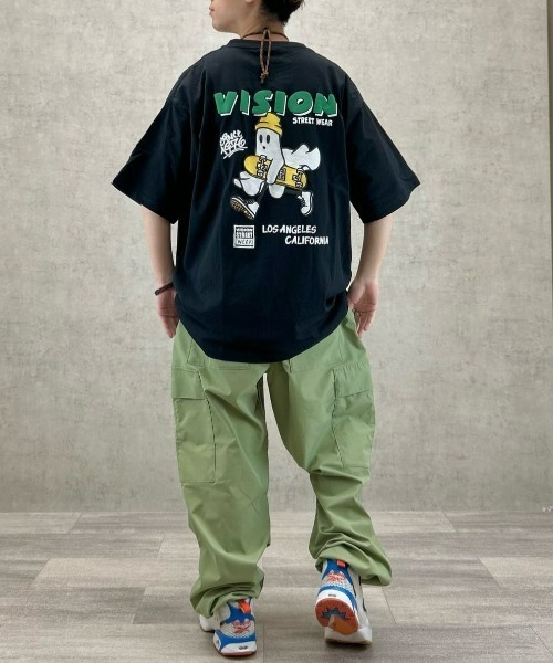 Right-on(ライトオン)の「【店舗で売れてます】【VISION STREET WEAR】ゴーストプリントTシャツ(Tシャツ/カットソー・メンズ・ブラック/グレー/ホワイト・L/XL/M)」の5枚目の写真