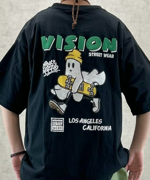 Right-on(ライトオン)の「【店舗で売れてます】【VISION STREET WEAR】ゴーストプリントTシャツ(Tシャツ/カットソー・メンズ・ブラック/グレー/ホワイト・L/XL/M)」の8枚目の写真