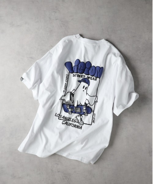Right-on(ライトオン)の「【店舗で売れてます】【VISION STREET WEAR】ゴーストプリントTシャツ(Tシャツ/カットソー・メンズ・ブラック/グレー/ホワイト・L/XL/M)」の19枚目の写真