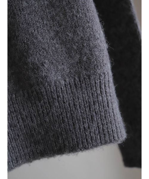 FIL DE FER（フィルデフェール）の「アルパカ混ソフトスラブ　ヘンリーネックP/O（ニット/セーター・レディース・チャコールグレー/ピンク・FREE）」の22枚目の写真