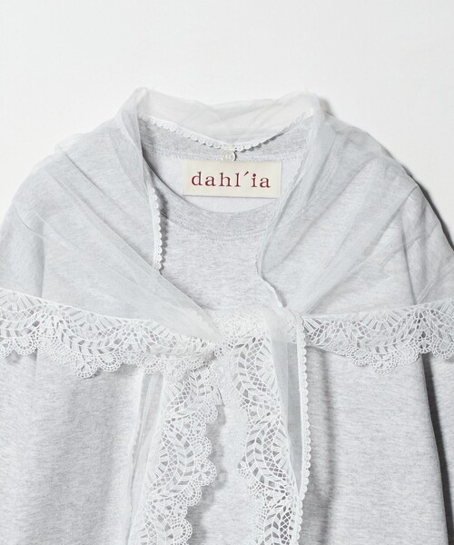 dahl'ia（ダリア）の「【別注】＜dahl’ia＞レーススカーフ スウェット（スウェット・レディース・ブラック/グレー系・FREE）」の14枚目の写真