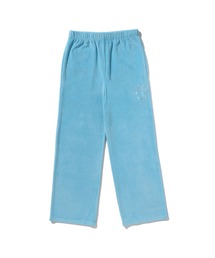 CRYSTAL STONE APE HEAD VELOUR WIDE PANTS