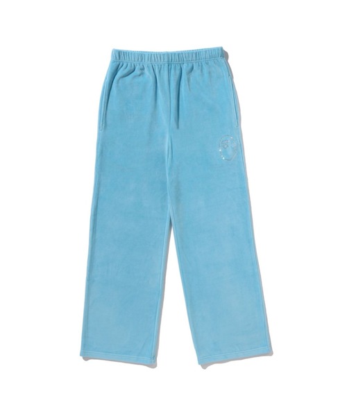 A BATHING APE(アベイシングエイプ)の「CRYSTAL STONE APE HEAD VELOUR WIDE PANTS(その他パンツ・レディース・ブラック/サックスブルー・SMALL/MEDIUM)」の2枚目の写真