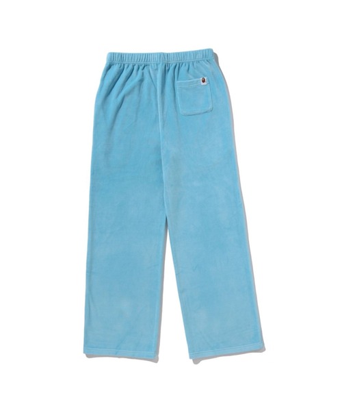 A BATHING APE(アベイシングエイプ)の「CRYSTAL STONE APE HEAD VELOUR WIDE PANTS(その他パンツ・レディース・ブラック/サックスブルー・SMALL/MEDIUM)」の4枚目の写真