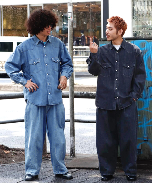 is-ness（イズネス）の「is-ness / イズネス 5PK BALLOON PANTS (Enzyme Wash)（デニムパンツ・メンズ・ブラック/ネイビー・LARGE/MEDIUM）」の5枚目の写真