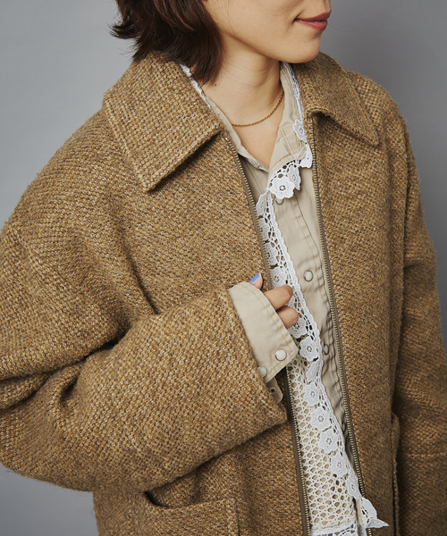 Bonum(ボナム)の「TWEED ZIP コート(その他アウター・レディース・ベージュ・FREE)」の3枚目の写真