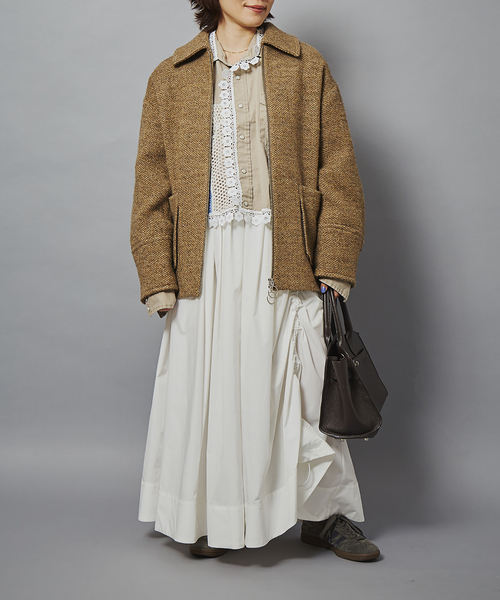 Bonum(ボナム)の「TWEED ZIP コート(その他アウター・レディース・ベージュ・FREE)」の4枚目の写真
