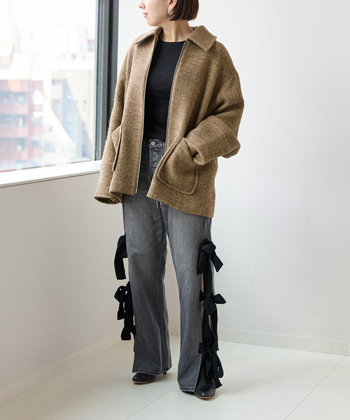 Bonum(ボナム)の「TWEED ZIP コート(その他アウター・レディース・ベージュ・FREE)」の13枚目の写真