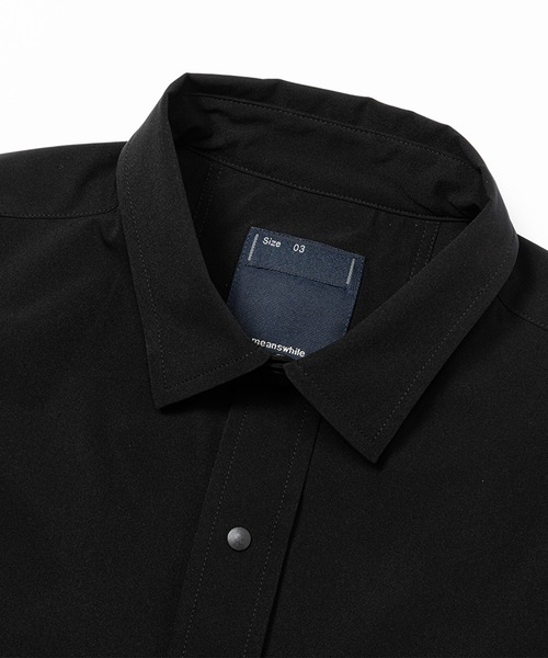 meanswhile（ミーンズワイル）の「All-Weather Stretch SH（シャツ/ブラウス・メンズ・ベージュ系その他/チャコール/ブラック・2(M)/1(S)/3(L)/4(XL)）」の10枚目の写真