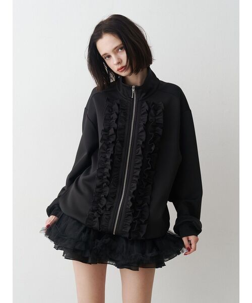 ルーズフリルトラックジャケット【セットアップ対応】（ジャージ