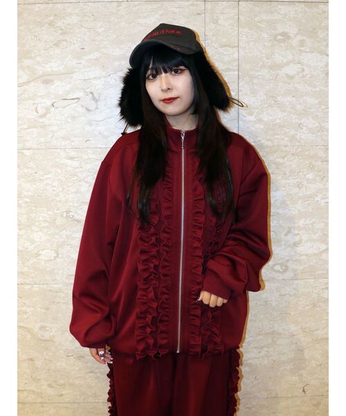 jouetie ルーズフリルトラックジャケット ブラック ルーズフリルトラックジャケット｜ジュエティの通販｜&mall