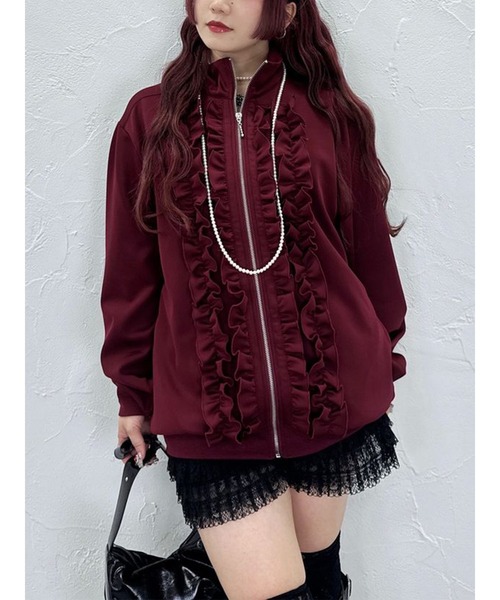 ルーズフリルトラックジャケット【セットアップ対応】（ジャージ