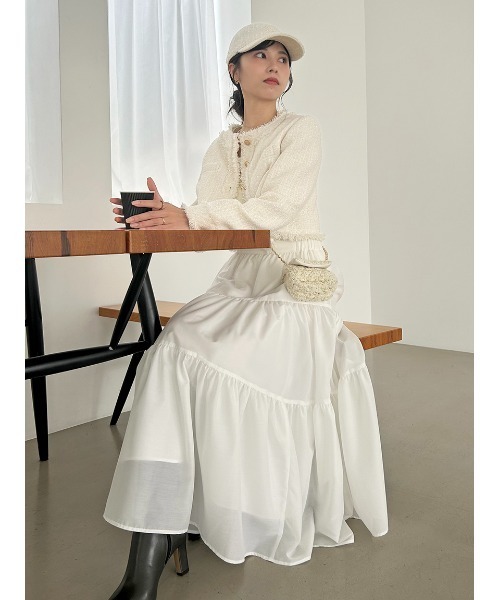 ツイードジャケット（ノーカラージャケット）｜SNIDEL