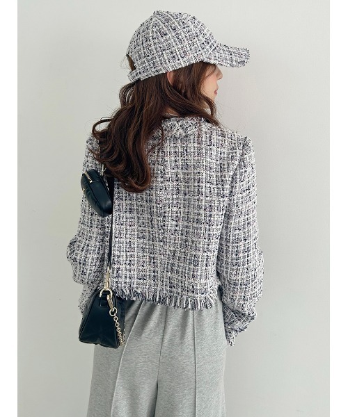 SNIDEL ツイードジャケット ツイードジャケット（ノーカラージャケット）｜SNIDEL