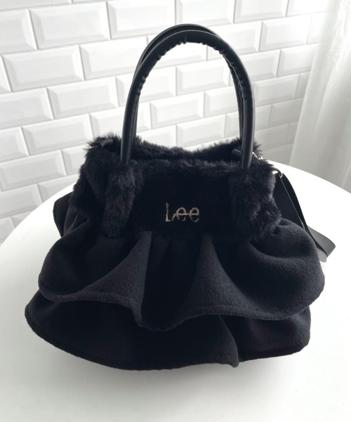 Lee（リー）の「【動画あり】Lee/リー フリル アクセント 2WAY ミニトート ショルダーバッグ/ハンドバッグ/バレエコア ティアード ロゴ刺繍（ショルダーバッグ・レディース・ワイン/グレー/ブラック系その他・FREE）」の2枚目の写真