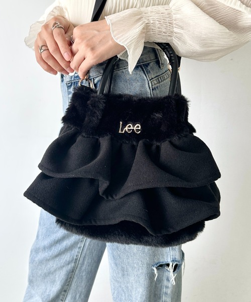 Lee（リー）の「【動画あり】Lee/リー フリル アクセント 2WAY ミニトート ショルダーバッグ/ハンドバッグ/バレエコア ティアード ロゴ刺繍（ショルダーバッグ・レディース・ワイン/グレー/ブラック系その他・FREE）」の18枚目の写真