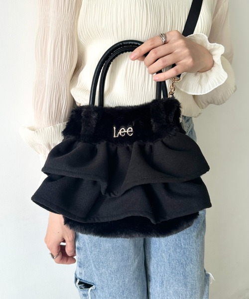 Lee（リー）の「【動画あり】Lee/リー フリル アクセント 2WAY ミニトート ショルダーバッグ/ハンドバッグ/バレエコア ティアード ロゴ刺繍（ショルダーバッグ・レディース・ワイン/グレー/ブラック系その他・FREE）」の20枚目の写真