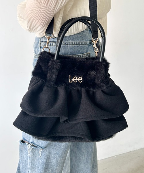 Lee（リー）の「【動画あり】Lee/リー フリル アクセント 2WAY ミニトート ショルダーバッグ/ハンドバッグ/バレエコア ティアード ロゴ刺繍（ショルダーバッグ・レディース・ワイン/グレー/ブラック系その他・FREE）」の19枚目の写真