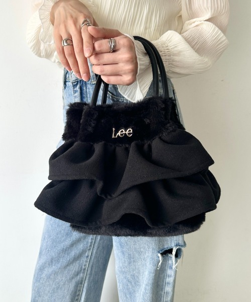 Lee（リー）の「【動画あり】Lee/リー フリル アクセント 2WAY ミニトート ショルダーバッグ/ハンドバッグ/バレエコア ティアード ロゴ刺繍（ショルダーバッグ・レディース・ワイン/グレー/ブラック系その他・FREE）」の15枚目の写真