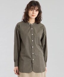 GREY LABEL シャンブレーバンドカラーシャツ