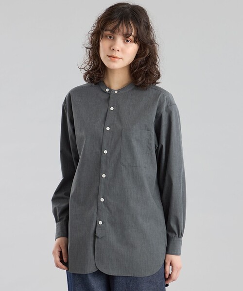 MACKINTOSH PHILOSOPHY(マッキントッシュ フィロソフィー)の「GREY LABEL シャンブレーバンドカラーシャツ(シャツ/ブラウス・レディース・チャコールグレー/ブラウン・2/6)」の1枚目の写真