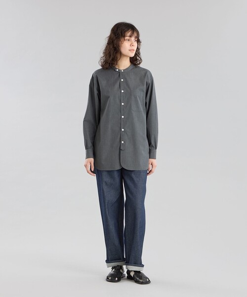 MACKINTOSH PHILOSOPHY(マッキントッシュ フィロソフィー)の「GREY LABEL シャンブレーバンドカラーシャツ(シャツ/ブラウス・レディース・チャコールグレー/ブラウン・2/6)」の3枚目の写真
