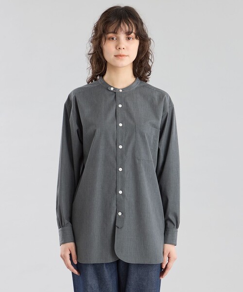 MACKINTOSH PHILOSOPHY(マッキントッシュ フィロソフィー)の「GREY LABEL シャンブレーバンドカラーシャツ(シャツ/ブラウス・レディース・チャコールグレー/ブラウン・2/6)」の5枚目の写真