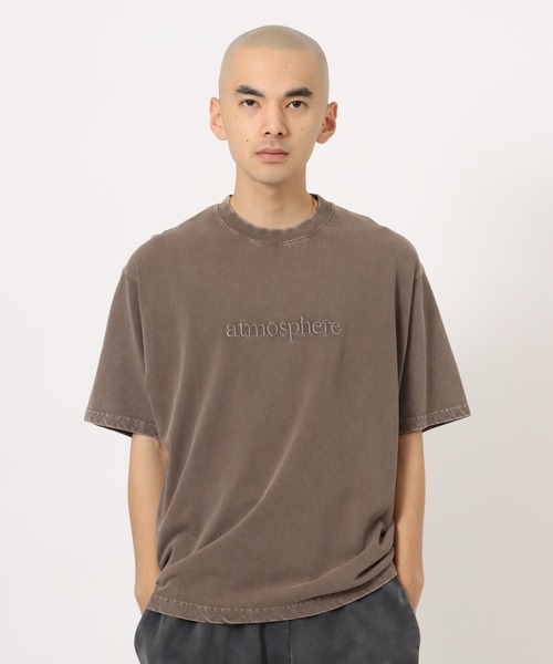 atmos(アトモス)の「atmos atmosphere Logo T-shirt / アトモス アトモスフィア ロゴ Tシャツ(Tシャツ/カットソー・メンズ・ベージュ/ブラック/ブルー/バーガンディー・M/XL/L/XXL)」の1枚目の写真