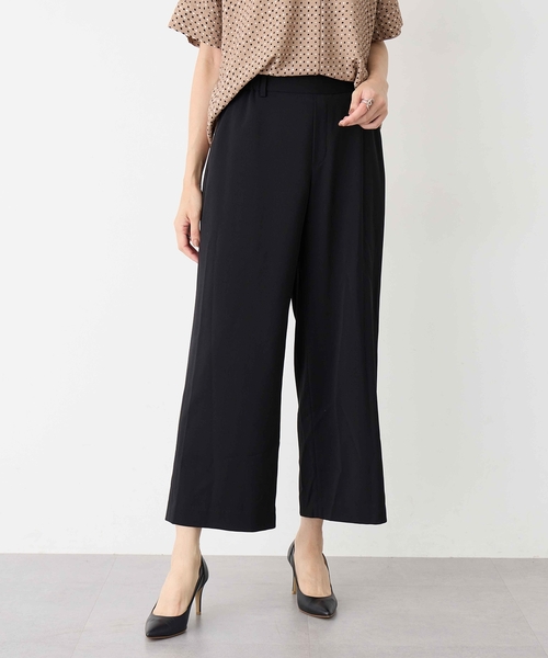 A/C DESIGN BY ALPHA CUBIC（エーシーデザインバイアルファキュービック）の「ストレッチストレートパンツ【セットアップ対応・シワになりにくい・ウエストゴム】（その他パンツ・レディース・ブラック/モカ・64/67/70）」の3枚目の写真