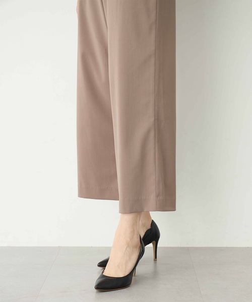 A/C DESIGN BY ALPHA CUBIC（エーシーデザインバイアルファキュービック）の「ストレッチストレートパンツ【セットアップ対応・シワになりにくい・ウエストゴム】（その他パンツ・レディース・ブラック/モカ・64/67/70）」の14枚目の写真