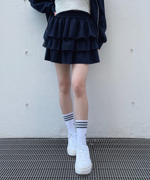 one way(ワンウェイ)の「裏毛ティアードスカート(スカート・レディース・ホワイト/ネイビー/グレー/チャコールグレー/ベージュ・FREE)」の5枚目の写真