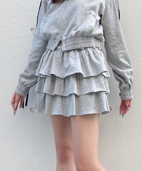 one way(ワンウェイ)の「裏毛ティアードスカート(スカート・レディース・ホワイト/ネイビー/グレー/チャコールグレー/ベージュ・FREE)」の3枚目の写真