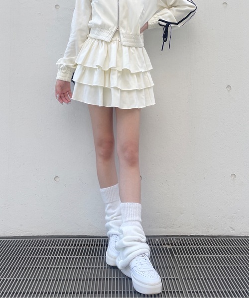 one way(ワンウェイ)の「裏毛ティアードスカート(スカート・レディース・ホワイト/ネイビー/グレー/チャコールグレー/ベージュ・FREE)」の8枚目の写真