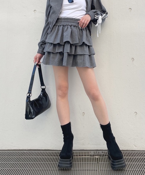 one way(ワンウェイ)の「裏毛ティアードスカート(スカート・レディース・ホワイト/ネイビー/グレー/チャコールグレー/ベージュ・FREE)」の20枚目の写真