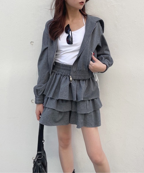 one way(ワンウェイ)の「裏毛ティアードスカート(スカート・レディース・ホワイト/ネイビー/グレー/チャコールグレー/ベージュ・FREE)」の22枚目の写真