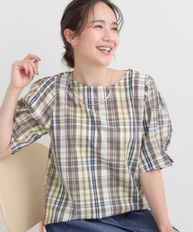 DRESKIP | 【S-LL/5分袖】お袖タックできれいに魅せる 大人のフェミニンブラウス(シャツ/ブラウス)