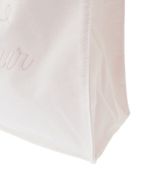 Maison de FLEUR（メゾンドフルール）の「ブランドロゴ刺繍スクエアトートバッグ（トートバッグ・レディース・アイボリー/ライトピンク/ブラック・FREE）」の9枚目の写真