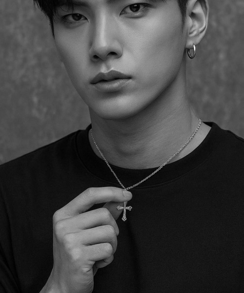 IZU】 シルバー クロスネックレス メンズ レディース ユニセックス