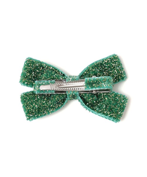 SHIPS(シップス)の「SHIPS KIDS:クリスマスカラー ラメ リボン ヘアピン セット(ヘアピン・キッズ・レッド/グリーン・ONE SIZE)」の3枚目の写真