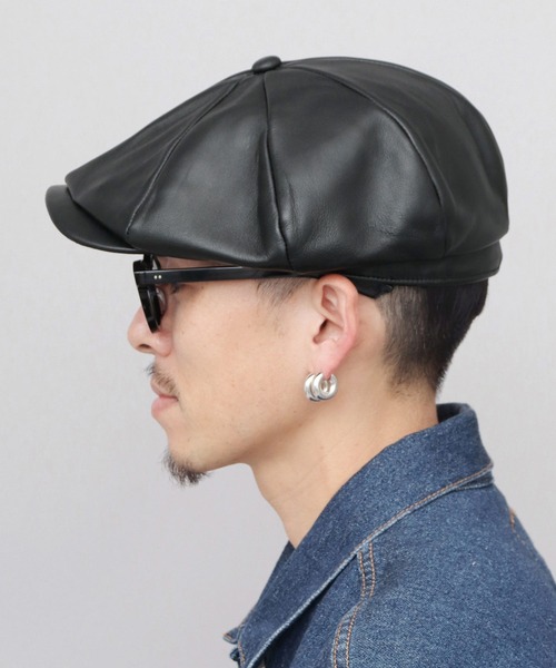 セール】本革 ラムレザー（羊革） ビッグフォルム キャスケット