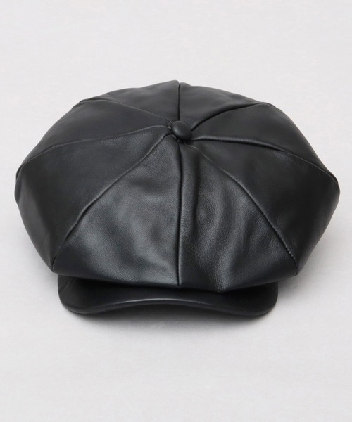 本革 ラムレザー（羊革） ビッグフォルム キャスケットハンチング