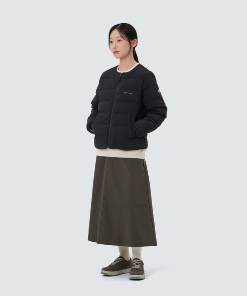 Snow Peak(スノーピーク)の「SnowPeak / Land Wmn's LW Down Jacket ランドウィメンズ LW ダウンジャケット 海外限定(ダウンジャケット/コート・レディース・ブラック/オリーブ/ライトベージュ/アイボリー・S/M/L)」の6枚目の写真
